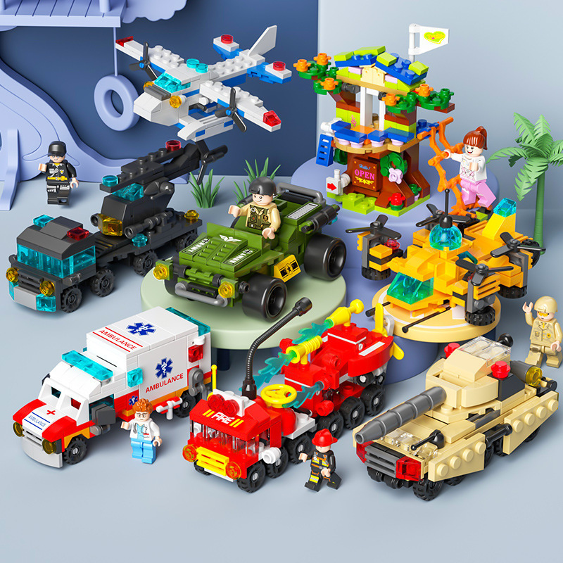 Claw Crane Machine - ชุดสร้างเมืองเมกะ 6 in 1 - รถตำรวจ,