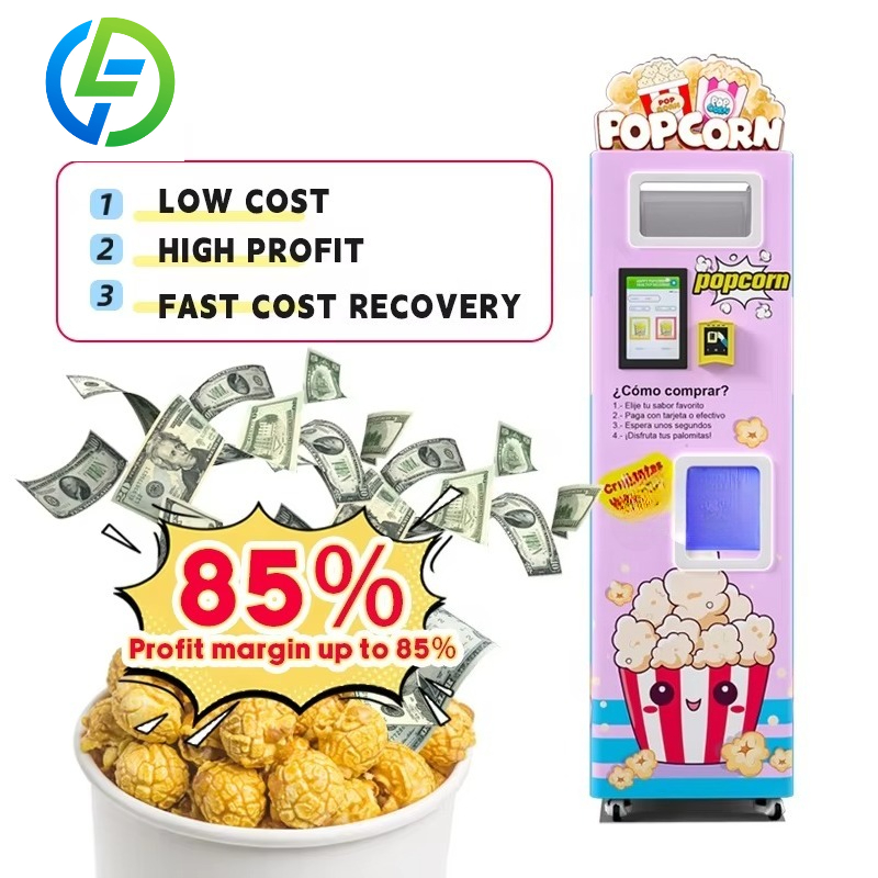 Popcorn Vending Machine - เครื่องทำป๊อปคอร์นอัจฉริยะสำหรับโรงงานพร้อมระบบจัดการอัตโนมัติและเครื่องจำหน่ายป๊อปคอร์นแบบอัตโนมัติ รองรับวิธีการชำระเงินหลากหลายรูปแบบ